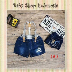 Celana Pendek Denim Sailor Jangkar  large